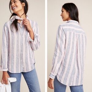 Grayson Tumbled Linen The Hero Pink white blue size 2